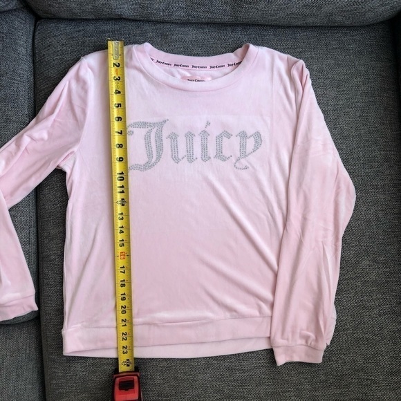 JUICY Couture Barbie Velour Bling Lounge Jogger Pajama Y2K Sleepwear Pink L - Picture 11 of 15